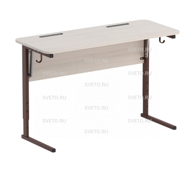 Стол ученический с наклоном столешницы  (0-24°) на прямоугольной трубе
